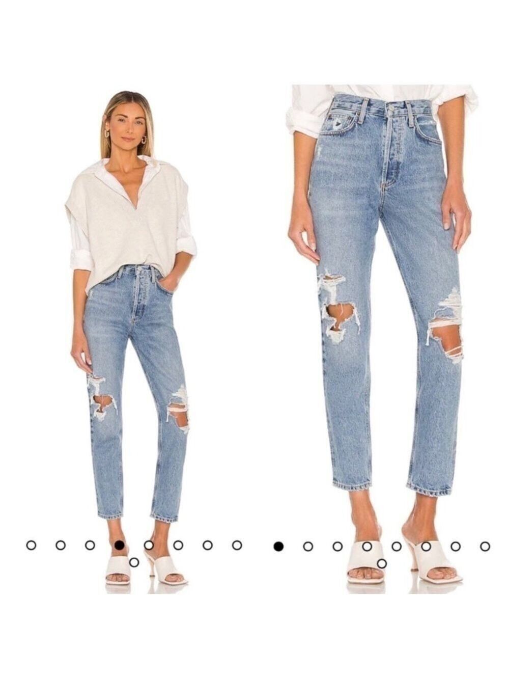 Agolde Fen High Rise Relaxed Taper Jeans in Wander